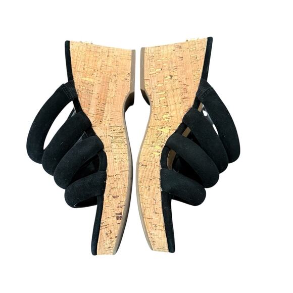 Sam Edelman Yuki Suede Espadrille Wedge Sandals Black Size 7.5M - Picture 10 of 13